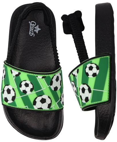 Dream QuanZhou Pantofole Estive Bambini Scarpe da Spiaggia Ragazzi Antiscivolo Leggere Infradito e Ciabatta e Piscina Morbido Gomma Pantofole da Bagno Interno da Esterno Sandali 27 Verde Nero