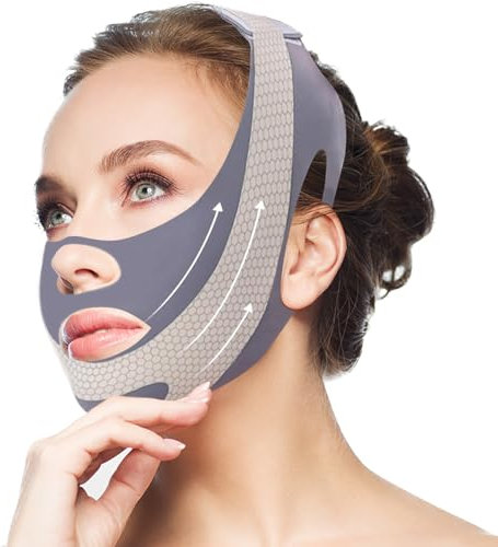1 Stück Doppelkinn Maske, Face Lifting Tape Jawline Maske Doppelkinn Entferner V-Lifting Gesichtsband für Straffung und V-Linien-Formung