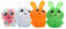 Jouet de décompression Musical en Forme de Lapin de Pâques en TPR Gadget Scientifique (White, 7CM)