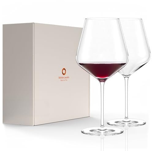 Stölzle Lausitz Verres Bourgogne Starlight Lot de 2, 820 ml – Verres à vin rouge en cristal sans plomb Bourgogne & Pinot Noir – Cristal sans plomb – Lavable au lave-vaisselle & résistant aux chocs