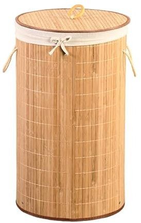 Kesper 19572 | Wäschesammler, Bambus, FSC 35 x 35 cm, Höhe: 60 cm
