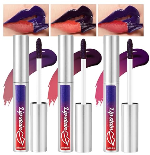 3PCS Peel Off Lip Stain — Long Lasting Matte Lip Tattoo Transfer Proof Lipstain, Matte Finish Waterproof Lip Liner Pencil