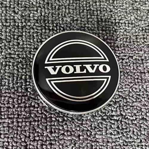 LAVIYE 4 Stück Auto Radnabenkappen für Volvo 56mm 58mm 60mm, Nabenkappen Nabendeckel Felgendeckel Felgenkappen Radnabendeckel Radnabenabdeckung,B-56mm