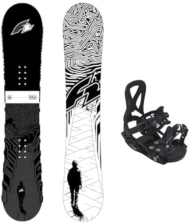 F2 Set Snowboard Junior Black Deck 135cm + Pipe Bindung M