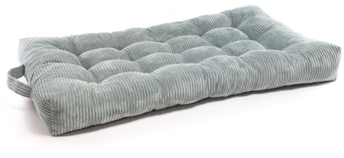 Ecopuf - Bodenmatratze Kinder - Bodenkissen Kinderzimmer - Gesteppt, aus Cord, 70 x 120 x 15 cm Groß, mit Griff - Vielseitige Bequeme Matratze für Kuschelecke, Leseecke - SZ72 Minze