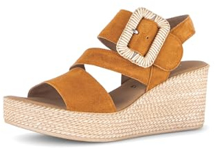 Gabor Damen Keilsandalen, Frauen Sandalen,einlege-Sohle,Holly-Jolly,Navy,Nappa-Leder,Night-Blue,Off-White,Oliv,offen,Visone,Valley,36 EU / 3.5 UK