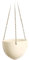 Scheurich Hanging Pot, Hängeampel aus Keramik, Farbe: Creme, 22,1 cm Durchmesser, 16,8 cm hoch, 2,7 l Vol.