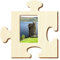 Bütic Sperrholz Foto Puzzle Bilderrahmen naturbelassen, Größe:Foto hoch 10x15cm