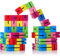 9 Stück Drehung und Sperren Blöcke Mini Zappel Puzzles Hölzerne Flexible Puzzles Dehnbare Zappeln Puzzles für Zappeln oder Party Gefälligkeiten