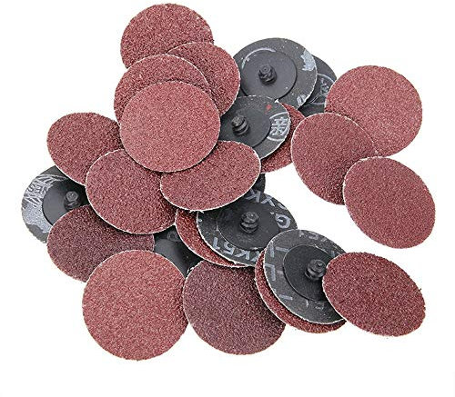 Quick Change Discs, 25PCS 2 INCH Discs Roll Lock Surface Conditioning Sanding Disc R-Type Discs for Rotary Tool Sanding and Surface Blending (24 Grits)