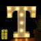 HONPHIER® Buchstaben Lichter Alphabet Lampe LED Brief Beleuchtung Buchstabe Licht Beleuchtete Buchstaben Nachtlichter Dekoration für Geburtstag Party Hochzeit Kinderzimmer (T)