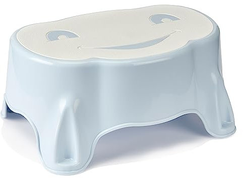 THERMOBABY - Marche Pied pour Enfant BABYSTEP - A partir de 24 Mois et Convient aux Adultes jusqu'à 150 kg - Fleur Bleue - Fabriqué en France