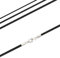 Ziegenleder Kette, Lederband, Leder-Collier schwarz, robuste und weiche Glattleder mit 925 Silber Karabiner 1mm, 2mm und 3mm, Länge wählbar (45, Silber 3mm)