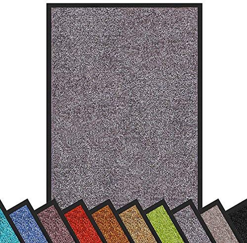 etm Dirt Trapper Door Mat XL Large Entrance Mat Rhine (Dark Grey, 200 x 400 cm) Indoor & Outdoor Doormat, Washable Door Mat Non-Slip Backing Super Absorbent Floor Mat Entrance Rug Barrier Mat