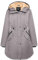 Orolay Blousons Coupe-vent Printemps Manteau Chaud Mi-long D'extérieur pour Femme Gris XL