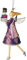 Engel Weihnachten Baumschmuck Figur Deko Hänger Christbaumschmuck Ornament 12 cm (lila-rosa mit Geschenken)