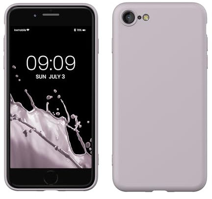 kwmobile Custodia Compatibile con Apple iPhone SE (2020/2022) / 8/7 Cover - Back Case per Smartphone in Silicone TPU - Protezione Gommata - nuvola viola