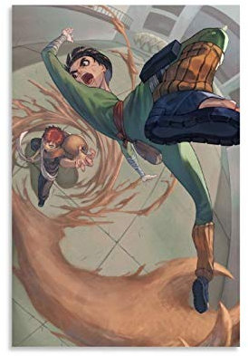 DMXM Rock Lee vs Gaara Poster, dekoratives Gemälde, Leinwand, Wandkunst, Wohnzimmer, Poster, Schlafzimmer, Gemälde, 30 x 45 cm