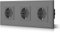 BSEED Schuko Normal Verdreifach Steckdose 3 Fach EU-Standard Unterputz Wandste mit Erdungskabel Einfache Installationckdose Kristall Glas Platte 16Amp 250V Verlängerungssteckdosen 228mm Grau