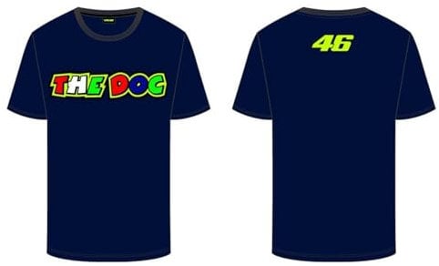 Valentino Rossi Unisex Vr46 Fan T-Shirt, blau, L