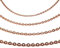 Treuheld® Roségoldene Halskette aus Edelstahl in 4 Dicken und 5 Kettenlängen - [47.] Dicke: 1mm - Länge: 45cm