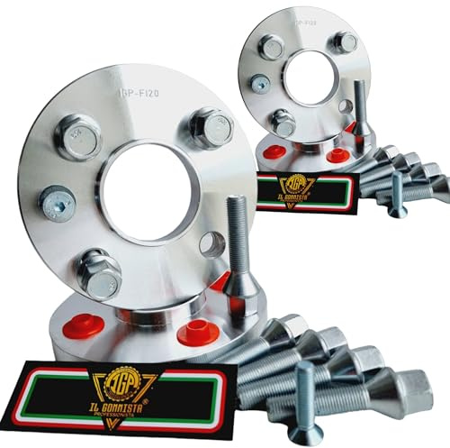 IGP 4 DISTANZIALI 12+16 mm 4 x 98 mozzo 58.1 + 16 BULLONI compatibili con FIAT 500-595 - 695 Abarth Cabrio type 312 dal 2007 al 2022 *OK AUTO RUOTA CERCHI IN LEGA