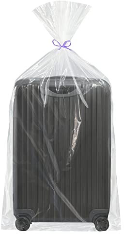 Extra Large Clear Plastic Storage Boxes Storage Bags 5 Pack 40 x 60 Large Jumbo Storage Bags for Luggage, Suitcase, Furniture, 5 Ribbons Included