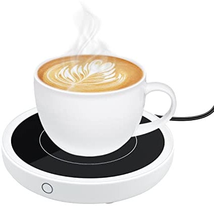 Mcbazel Calentador de Tazas de Café con 3 Ajustes de Temperatura (hasta 176°F/80℃),Calentador Eléctrico Inteligente de Tazas de Café con Botón Táctil e Indicador Luminoso de Temperatura