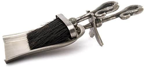 Antique Pewter Crook Handled Hearth Tidy