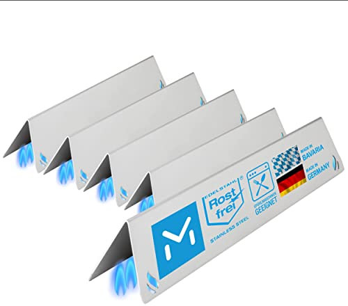 mocisa Edelstahl Aromaschienen für Weber Genesis I 300 Baureihe ab 2011 Regler vorne Lieferumfang 5 St.