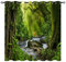 YUANZU Wald Vorhänge Natur Tropischer Dschungel Fluss Regenwald Wasserfall Ösen Gardinen mit Blickdichte Blackout Curtain Wohnzimmer Schlafzimmer Verdunkelung Fenster, 2 Stück, H 160 x B 132 cm