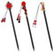 3 Pcs Wooden Hair Chopsticks Chinese Hair Sticks for Women Retro Wooden Hairpins Japanese Floral Hair Sticks Vintage Tassel Flower Hairpins Wooden Hair Accessories for Women Girls