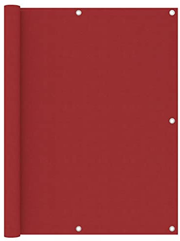 FOZICV Brise-vue de jardin, 120 x 300 cm, avec œillets, protection UV, protection contre le vent, imperméable, revêtement de balcon, avec corde en polyéthylène, tissu Oxford rouge