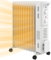 HOMCOM 2500W Quiet Oil Filled Radiator, 11 Fin Energy Efficient Portable Electric Heater with 3 Heat Settings, Adjustable Thermostat, Safety Tip Over, Overheat Protection, for Home, White
