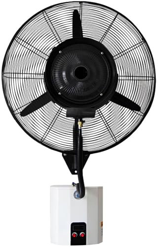 GOYUXV 28/31 Ventilador Montado En La Pared, Ventilador De Niebla, Humidificación, Ventilador De La Fábrica, Tanque De Agua De 15 Litros, 260W/350W, Rejilla Metálica(650mm/25.6in)