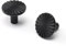 SORWDUERM Lot de 2 Boutons de Porte et Poignées de Tiroir Noirs Plats pour Cuisine Salle de Bain Armoire Commode - en Alliage de Zinc