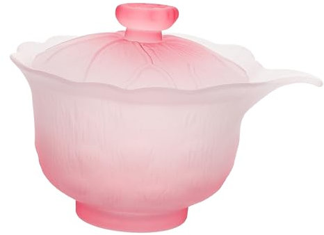 Ciieeo Taza De Té De Vidrio Tapa Bebiendo Tradición Tazas De Té Asiático Taza De Café Vasos De Vidrio Lindas Tazas Taza De Té Rosa Taza De Agua De Vidrio Contenedor De Té