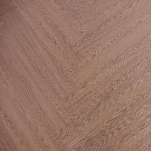 Self Adhesive Floor Planks - 7 Planks Pack Covering 10.47 sq ft / 0.97sqm | Each Stick On Tile Plank Measures 5.9x35.9in (91.4x15.2cm) | Peel and Stick Vinyl Flooring | Light Brown Wood Effect