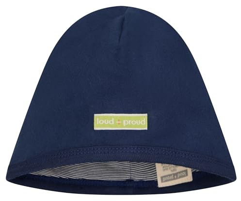 loud + proud Unisex Kinder Baumwoll-Fleece Zum Wenden, GOTS Zertifiziert Mütze
