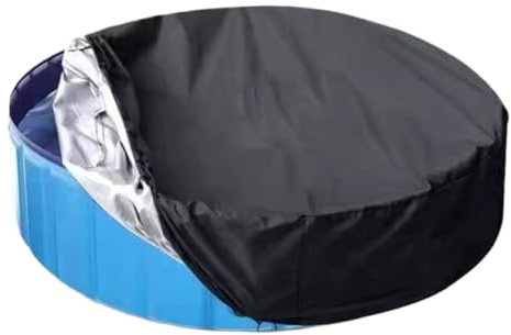 Tuxuseo Housse De Piscine - 160x30cm Protège Piscine Anti-Poussière avec Cordon Coulissant - Accessoires Anti-Vent pour Spa Ronde pour Jardin, Pelouse, Parc Et ère-Cour