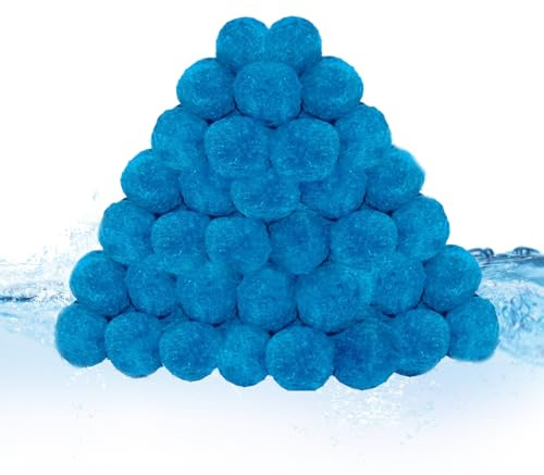 Tanxemery Ouate filtrante pour filtre de piscine | Balles filtrantes pour piscines et étangs de jardin – Boules en polyester réutilisables pour filtrer et entretenir l'étang