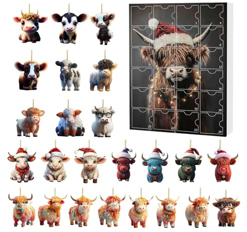 Specchio retrovisore per auto, 2D, in acrilico, decorazione per albero di Natale