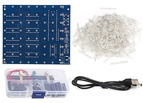 Cryfokt 8 X 8 X LED-Würfel, DIY-Lichtwürfel Sichere Verwendung, Ideal für die Erstellung Individueller Lichtinszenierungen