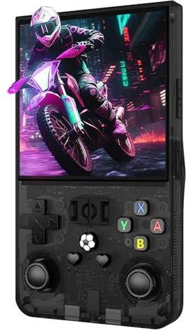 R36MAX Retro Handheld Game Console, 4.0 Inch IPS Screen, 128GB Storage, 22000+ Classic Games, 4000mAh Battery, Linux System, 30+ Emulators