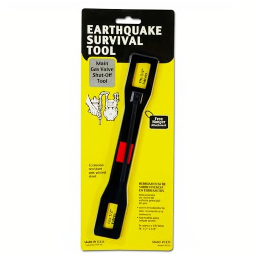 Ready America 3333 Earthquake Survival Tool, Emergency Gas Shut Off Wrench , Black