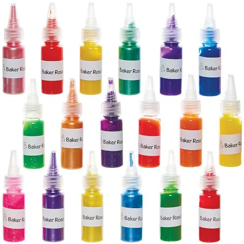 Baker Ross Pack Économique Peintures 3D pour Tissu - Vendu par lot de 18