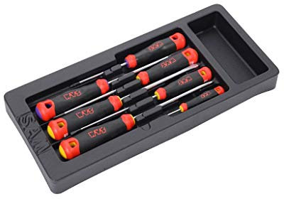 Sam outillage - T-PZJ7M - Jeu de 7 tournevis S1 fente et pozidriv en module ABS