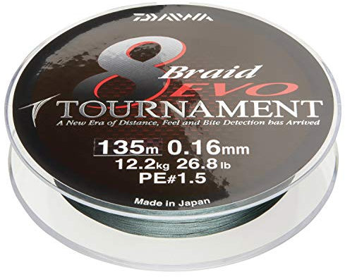 Daiwa Tournament 8 Braid EVO 0.08mm 4,9kg 1000m dg Geflochtene Schnur