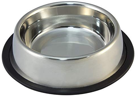 Arquivet Comedero Perro Gato Mascotas - Inoxidable Antideslizante - 450 ml / 20 cm