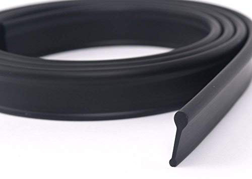 ELEGANT Black Rubber Shower Door Seal for Folding Bath Screen 1200mm